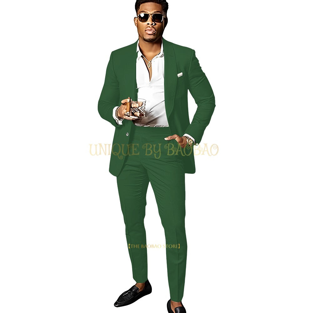 Men's Single-Breasted Wedding Suit