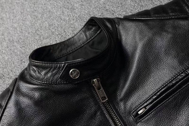 COPERSIAN Men's Cowhide Leather Jacket