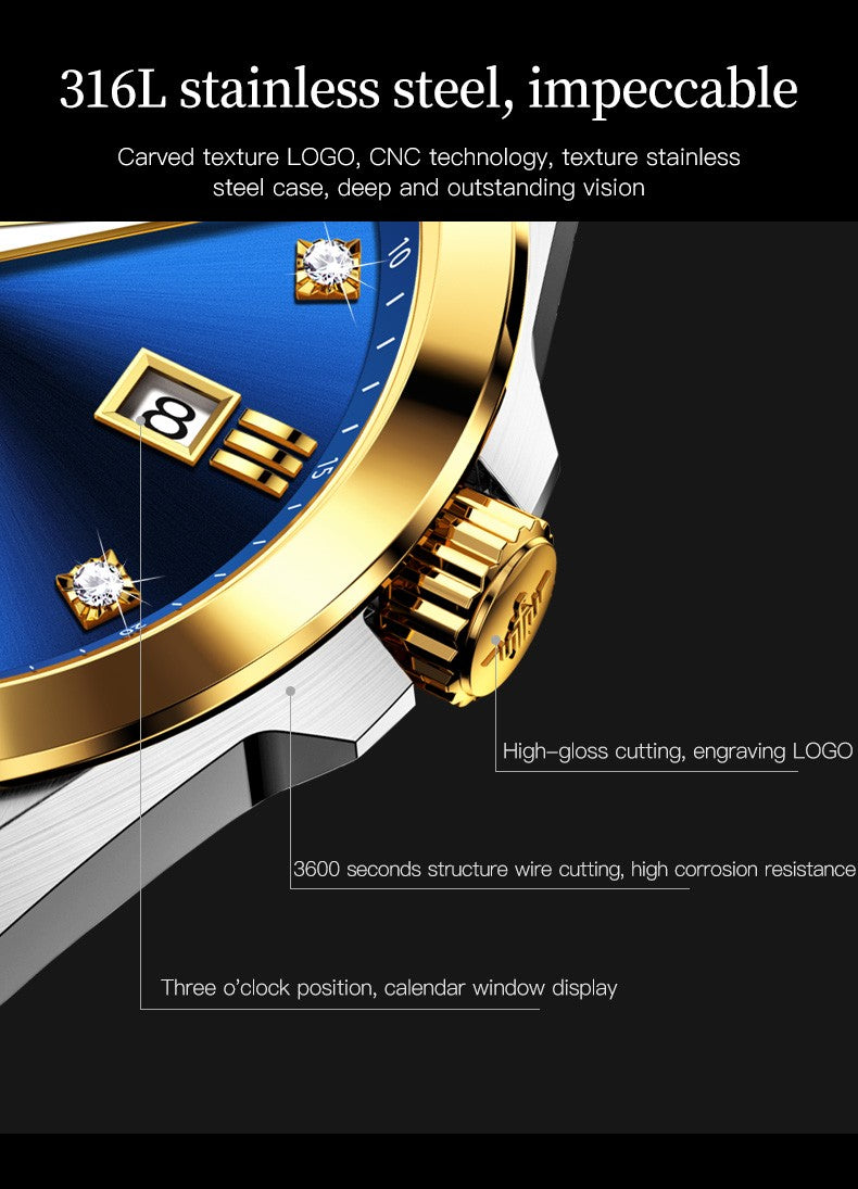 OUPINKE 3199 Luxury Skeleton Watch