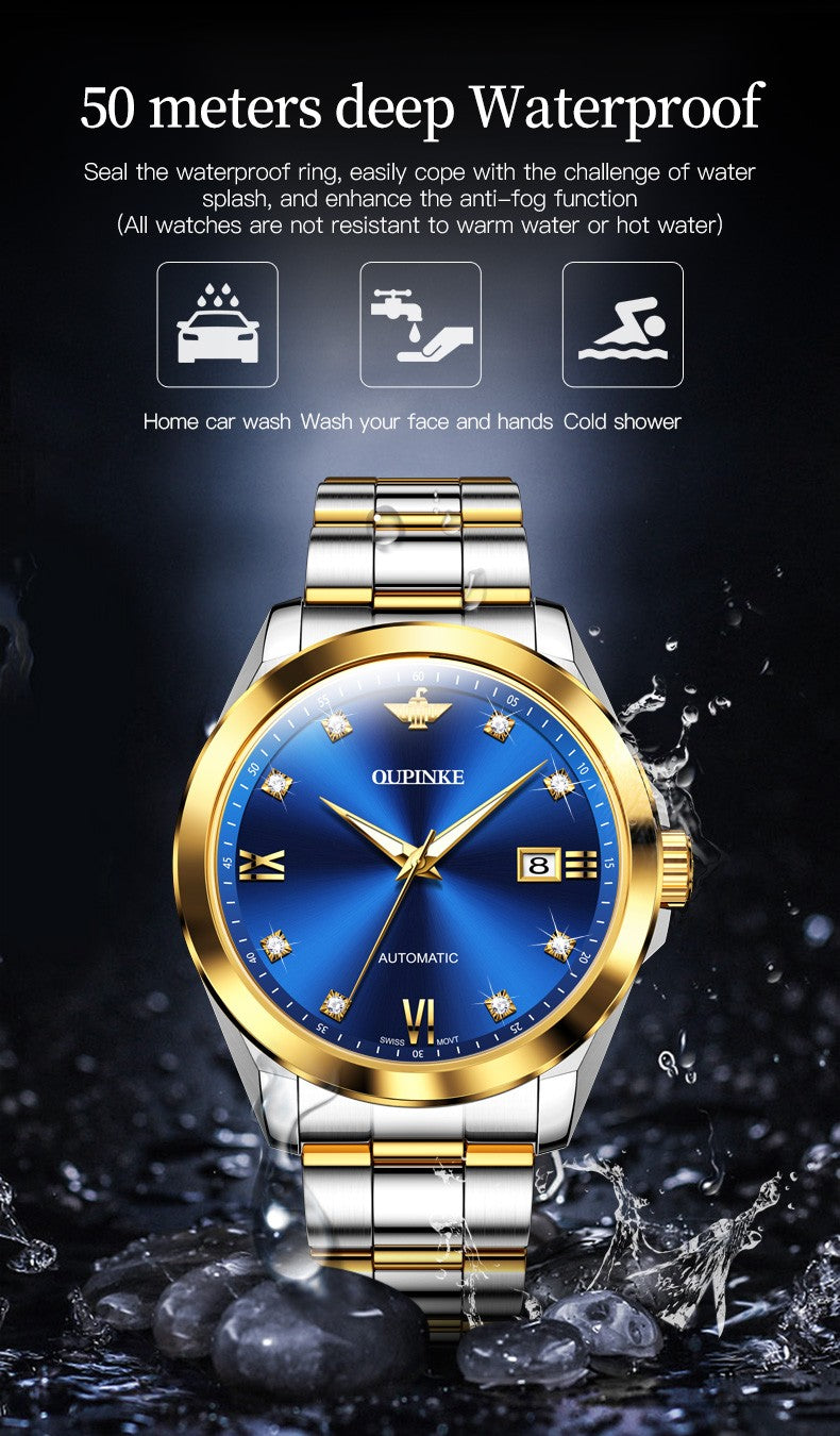 OUPINKE 3199 Luxury Skeleton Watch