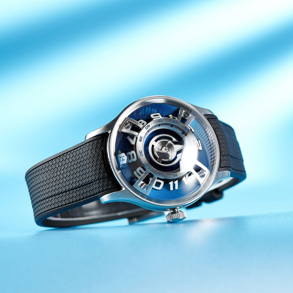 Oblvlo New Design Eagle Analog Automatic Watch for Men Blue Luminous Waterproof Leather Strap Mechanical Watches Rejos JM-Eagle Oblvlo New Design Eagle Analog Automatic Watch for Men Blue Luminous Waterproof Leather Strap Mechanical Watches Rejos JM-Eagle