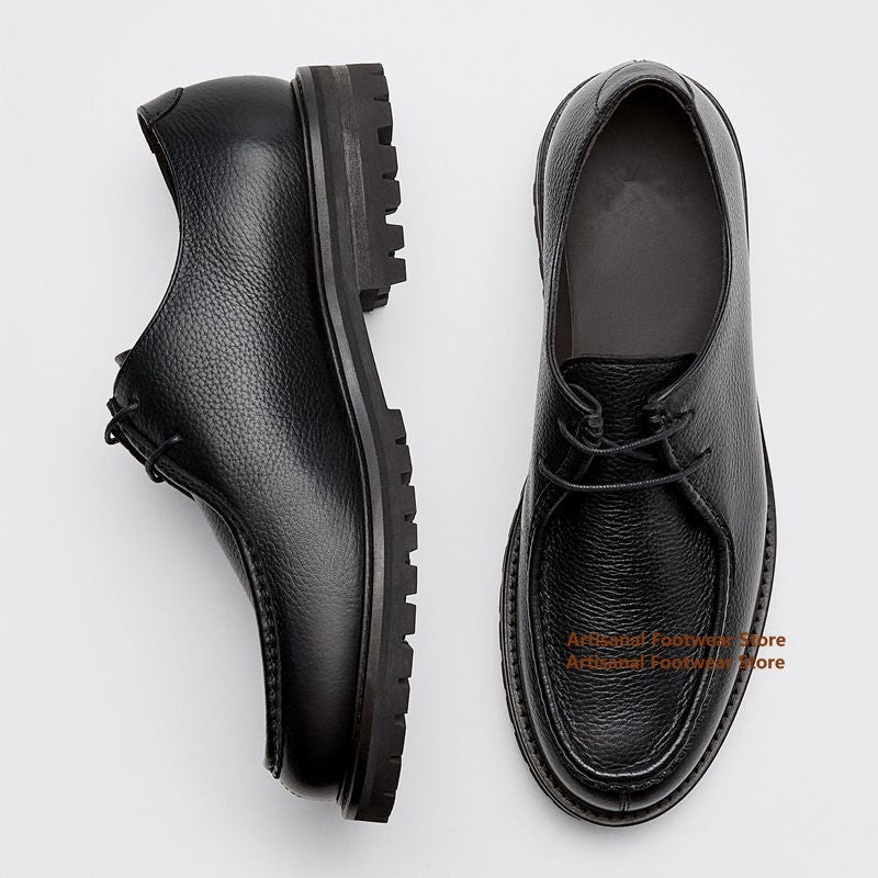 Brown suede derby shoes, thick sole, lace up, men's casual shoes, formal office shoes, men's leather shoesBrown suede derby shoes, thick sole, lace up, men's casual shoes, formal office shoes, men's leather shoes