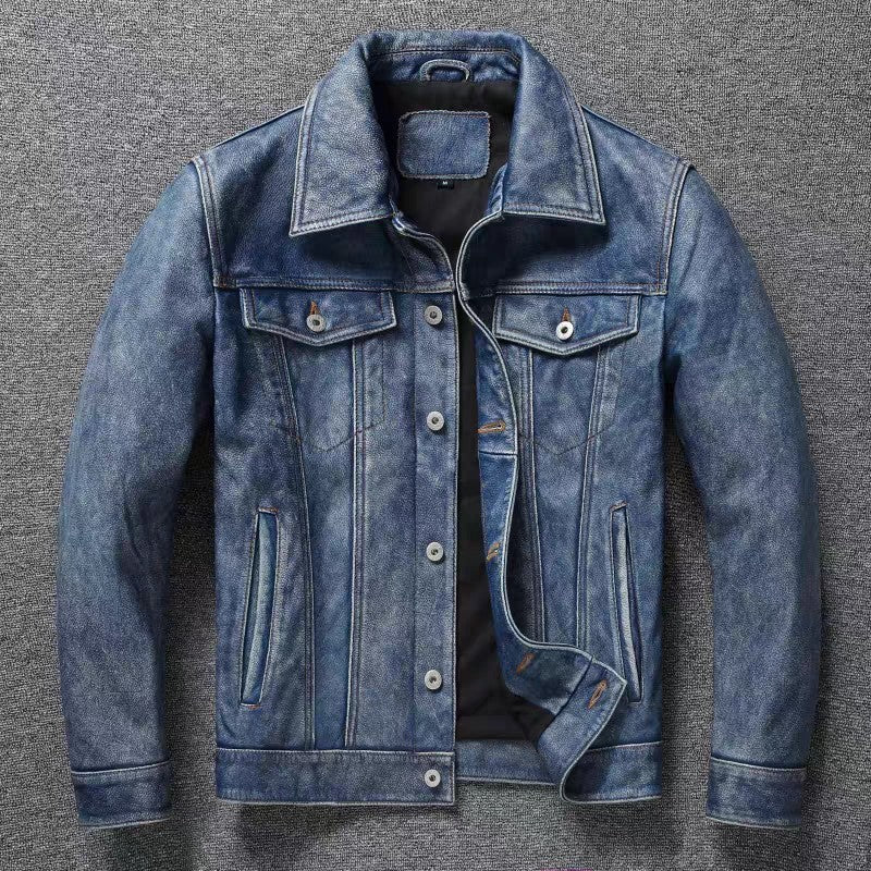 COPERSIAN Men's Cowhide Leather Jacket