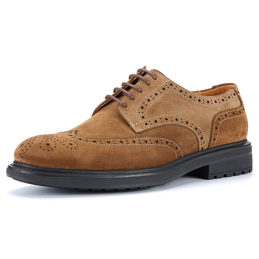 Vintage Oxford Derby Shoes for Men Handmade Breathable Comfortable Wear-resistant Suede Leather Brogues Vintage Oxford Derby Shoes for Men Handmade Breathable Comfortable Wear-resistant Suede Leather Brogues
