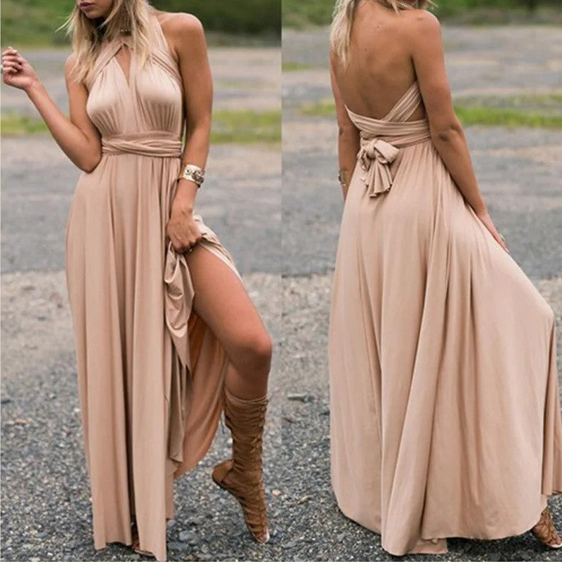 Fashion Multi-Frayed V-Neck Vestidos De Fiesta Women Long Dress Sexy Tied Lady Summer Maxi Dress Fashion Multi-Frayed V-Neck Vestidos De Fiesta Women Long Dress Sexy Tied Lady Summer Maxi Dress