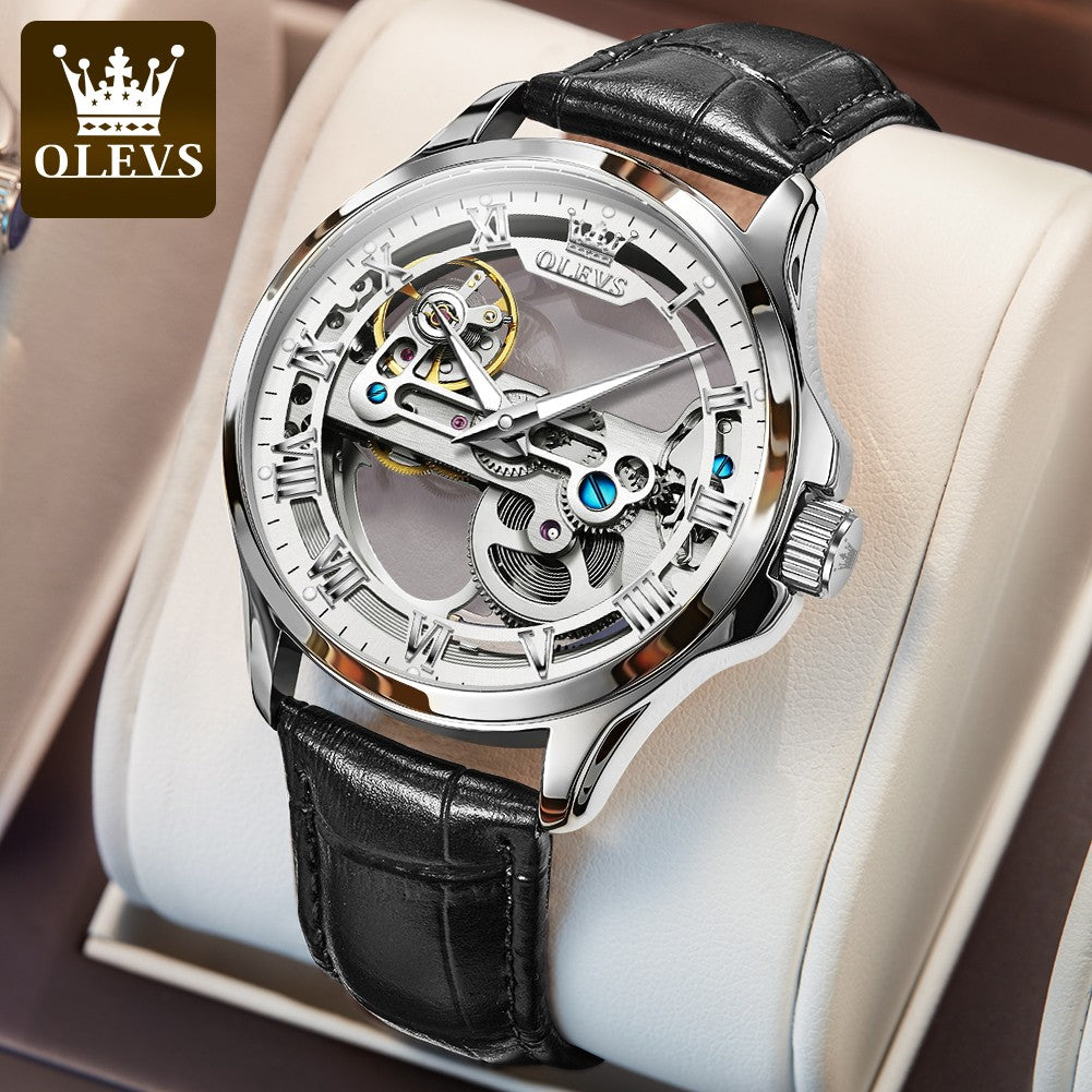 OLEVS Men's Skeleton Mechanical Watch
