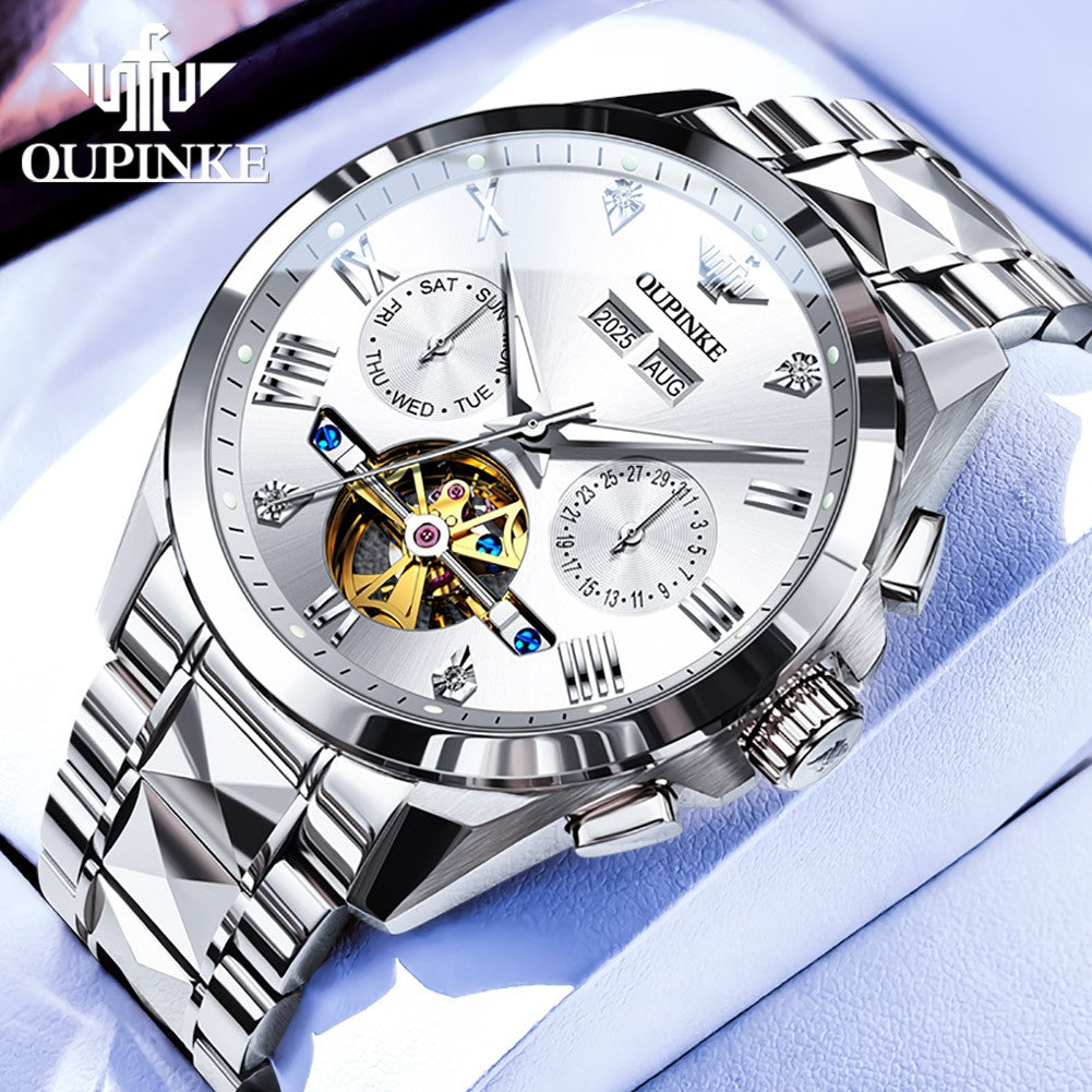 OUPINKE 3240 Skeleton Flywheel Multifunctional Automatic Mechanical Watches for Men 44mm Big Dial Tungsten Steel Luxury Watch OUPINKE 3240 Skeleton Flywheel Multifunctional Automatic Mechanical Watches for Men 44mm Big Dial Tungsten Steel Luxury Watch