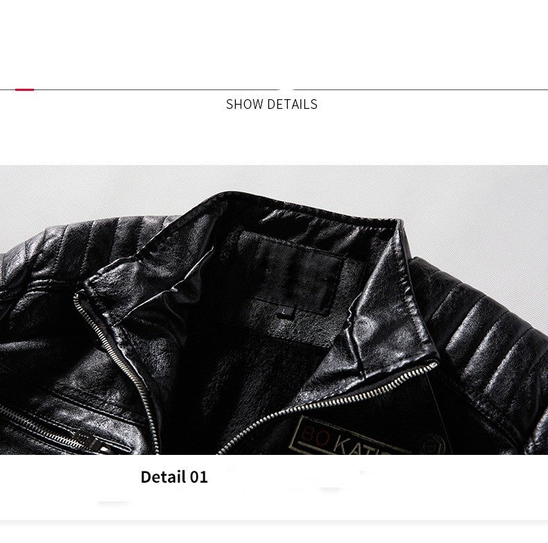 Men's Casual Cowhide Leather Jacket