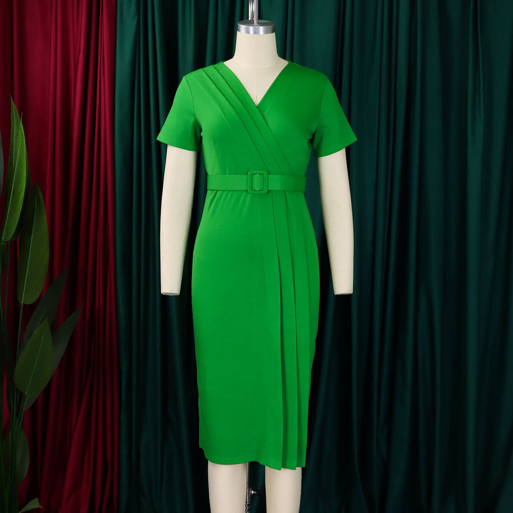 LZJV V-Neck Pencil Dress