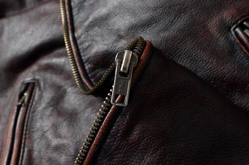 COPERSIAN Men's Cowhide Leather Jacket