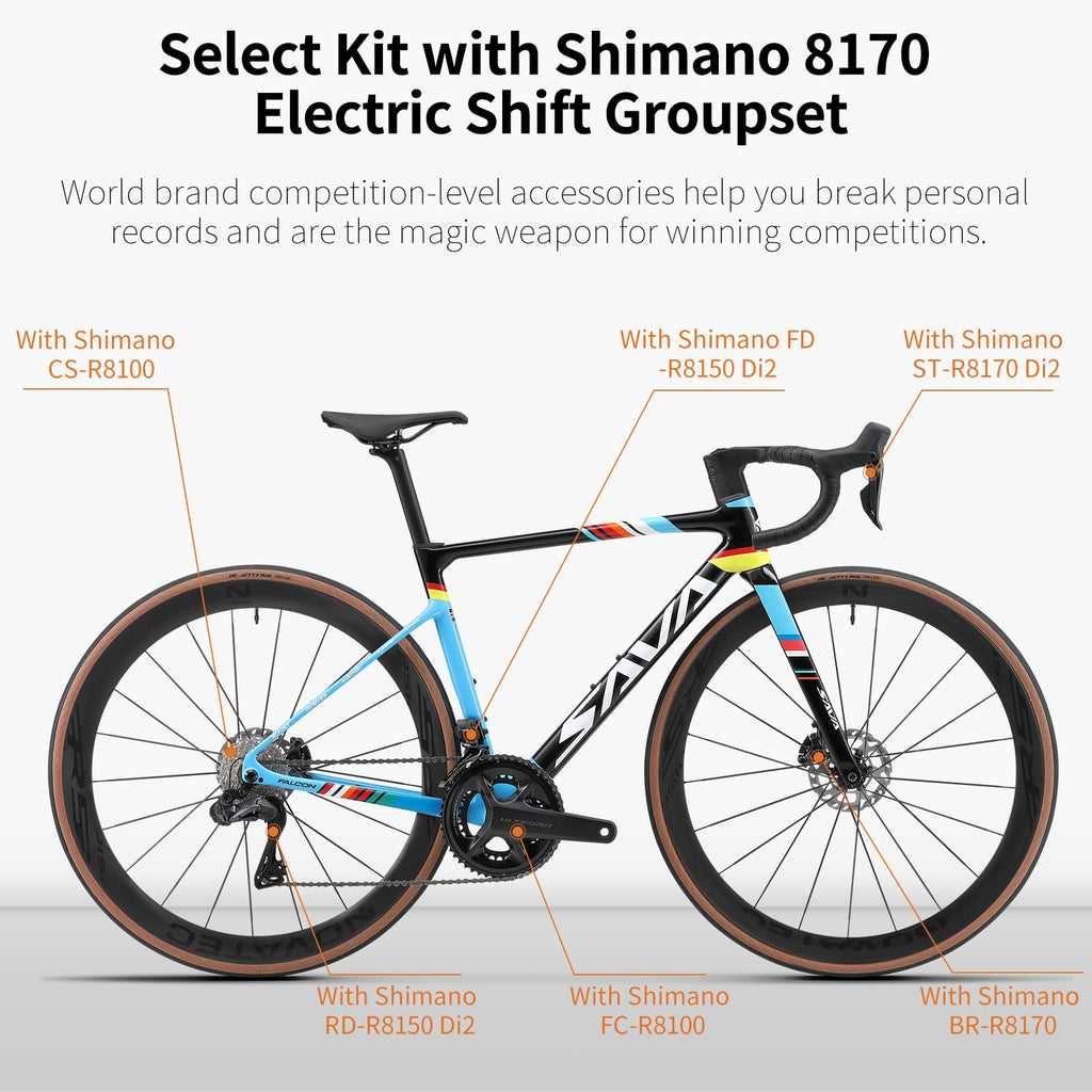 SAVA Carbon Fiber Road Bike with Shimano Ultegra Di2