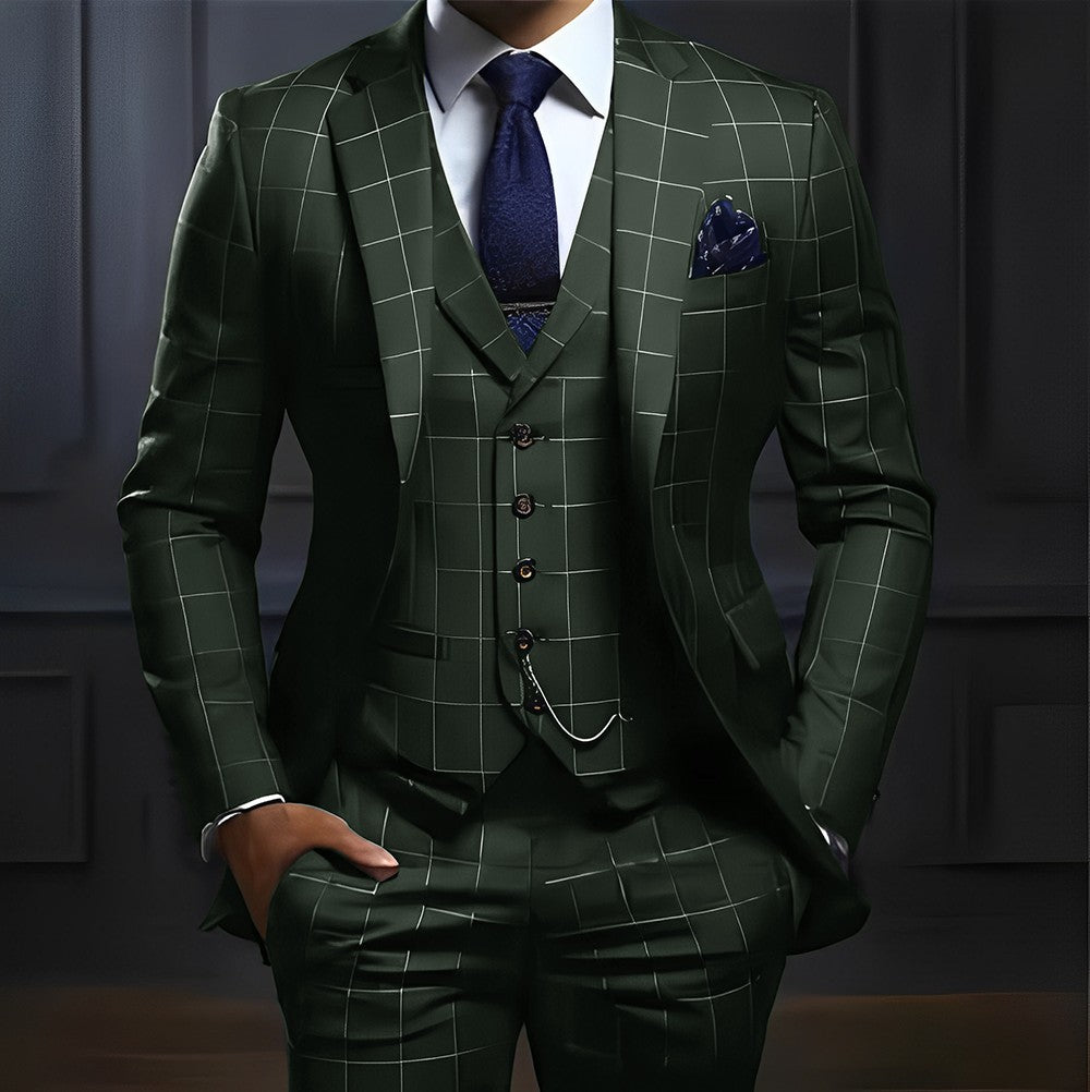 Men's Straight-Fit Formal Suit
