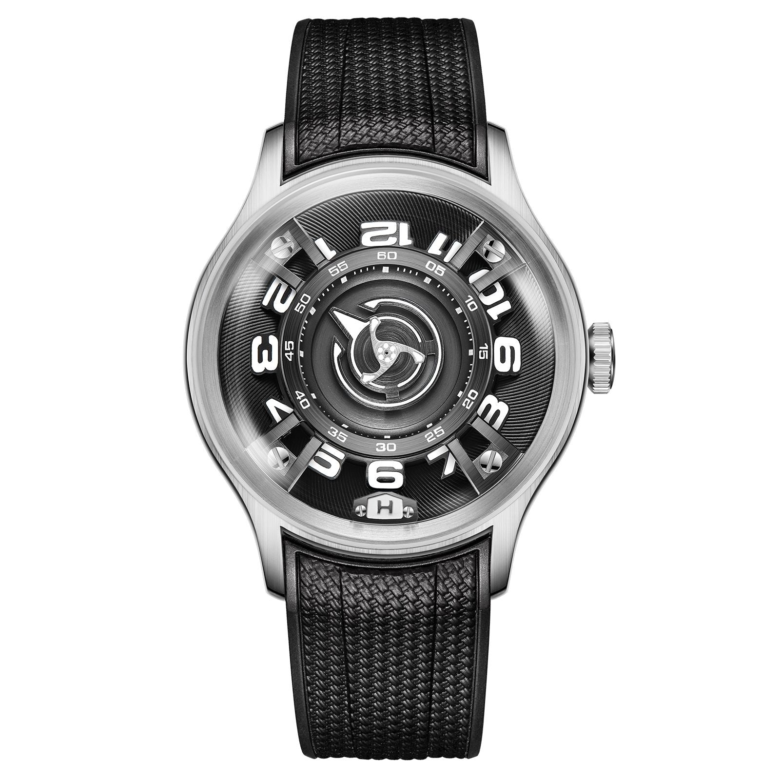 Oblvlo New Design Eagle Analog Automatic Watch for Men Blue Luminous Waterproof Leather Strap Mechanical Watches Rejos JM-Eagle Oblvlo New Design Eagle Analog Automatic Watch for Men Blue Luminous Waterproof Leather Strap Mechanical Watches Rejos JM-Eagle