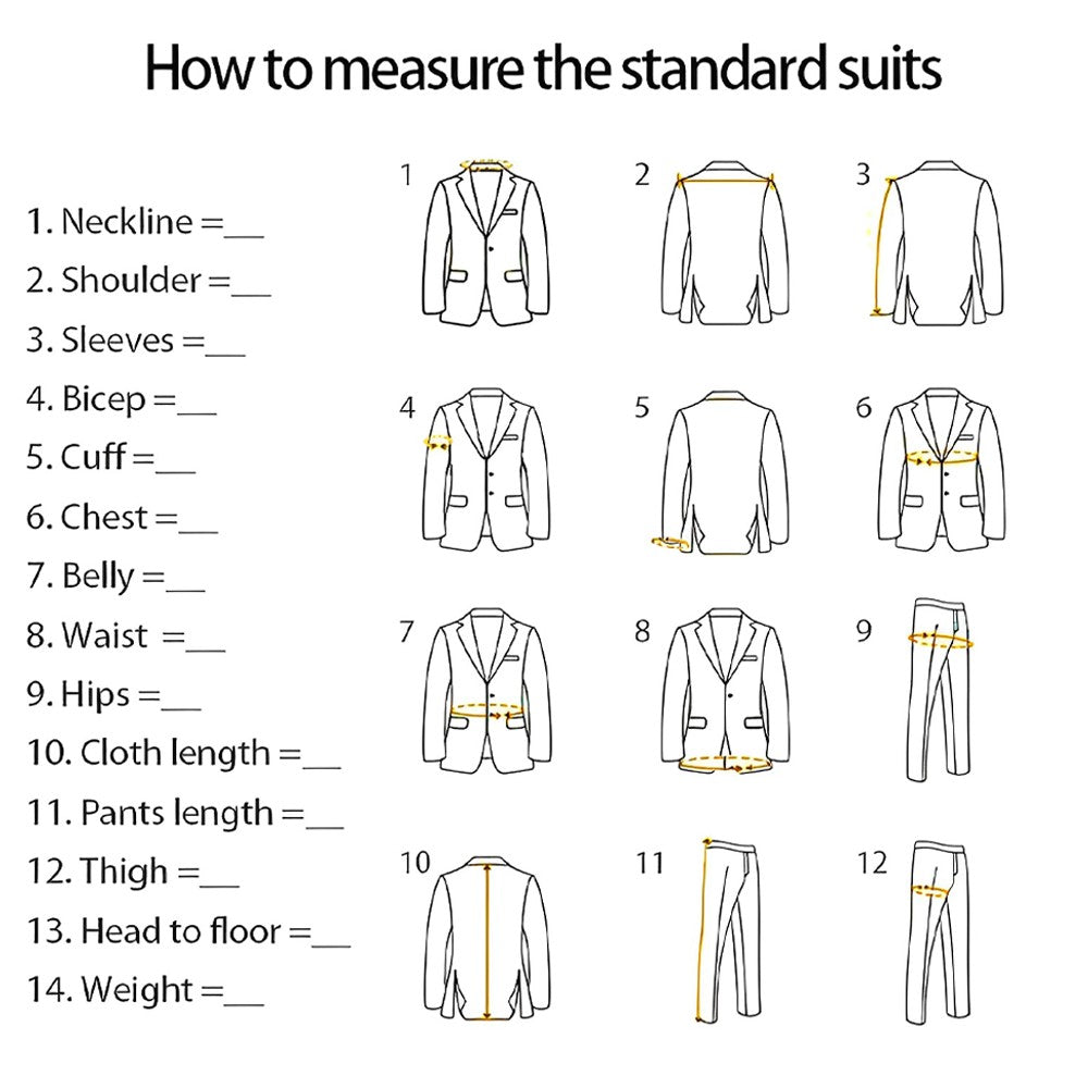 Men's Single-Breasted Wedding Suit