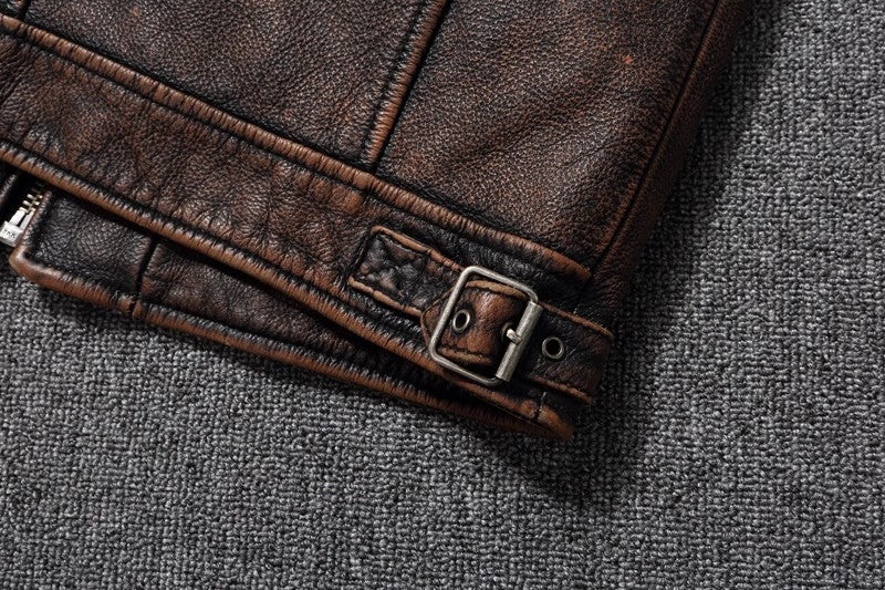 Men's Casual Cowhide Leather Jacket