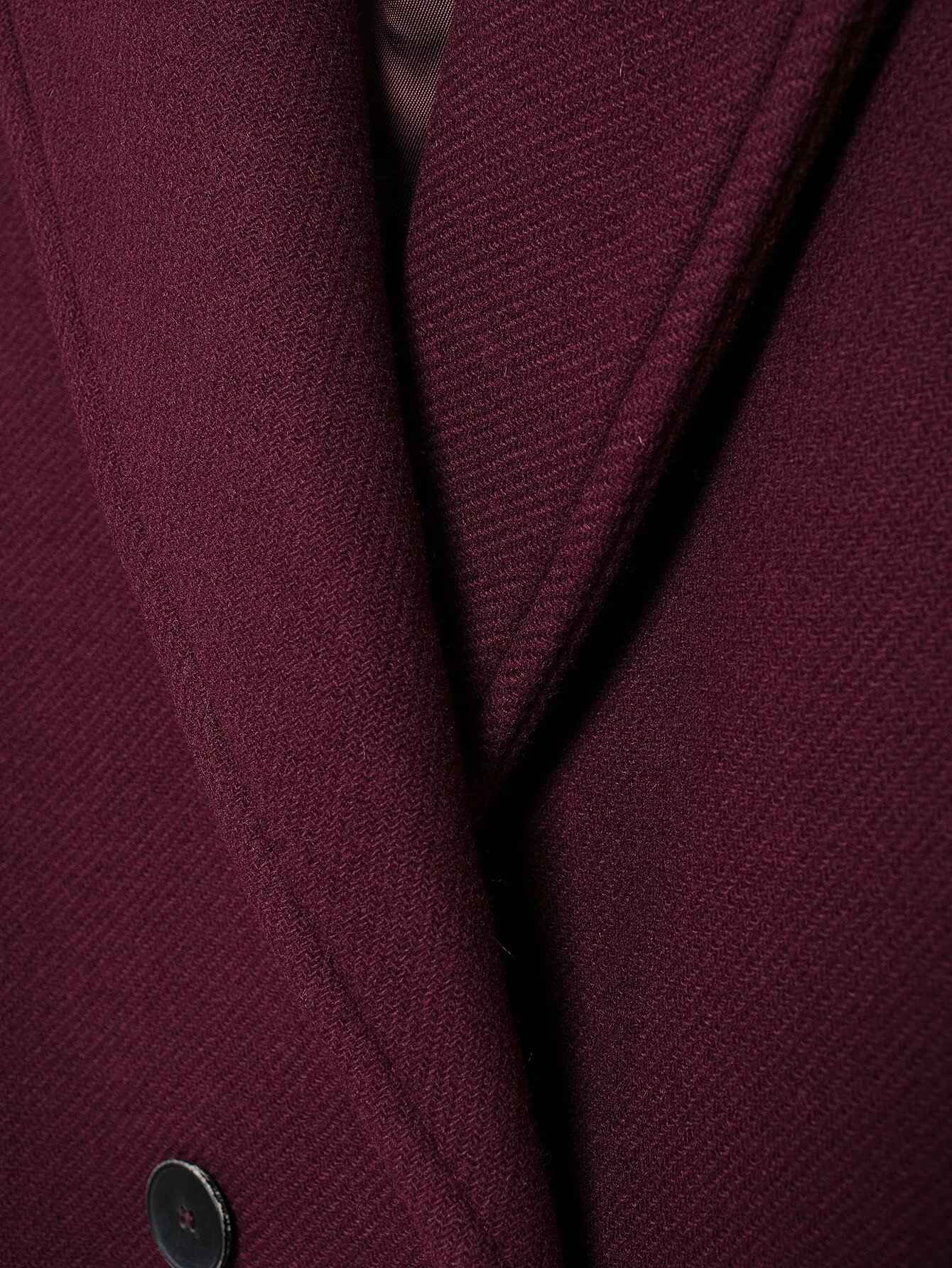 Trafza Women Fashion Burgundy Double Breasted Wool Coat Long Sleeve Lapel Blends Jacket Autumn Winter High Street OuterwearTrafza Women Fashion Burgundy Double Breasted Wool Coat Long Sleeve Lapel Blends Jacket Autumn Winter High Street Outerwear