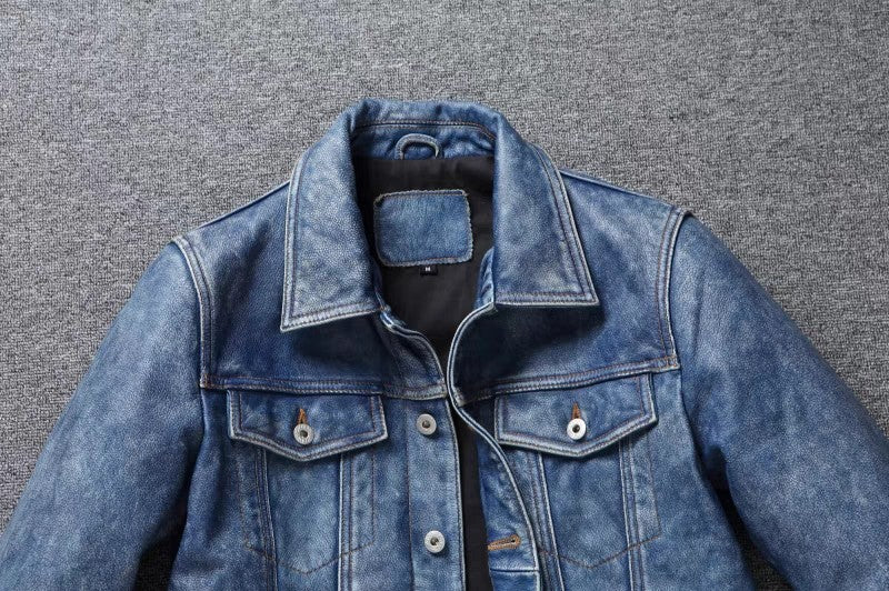 COPERSIAN Men's Cowhide Leather Jacket