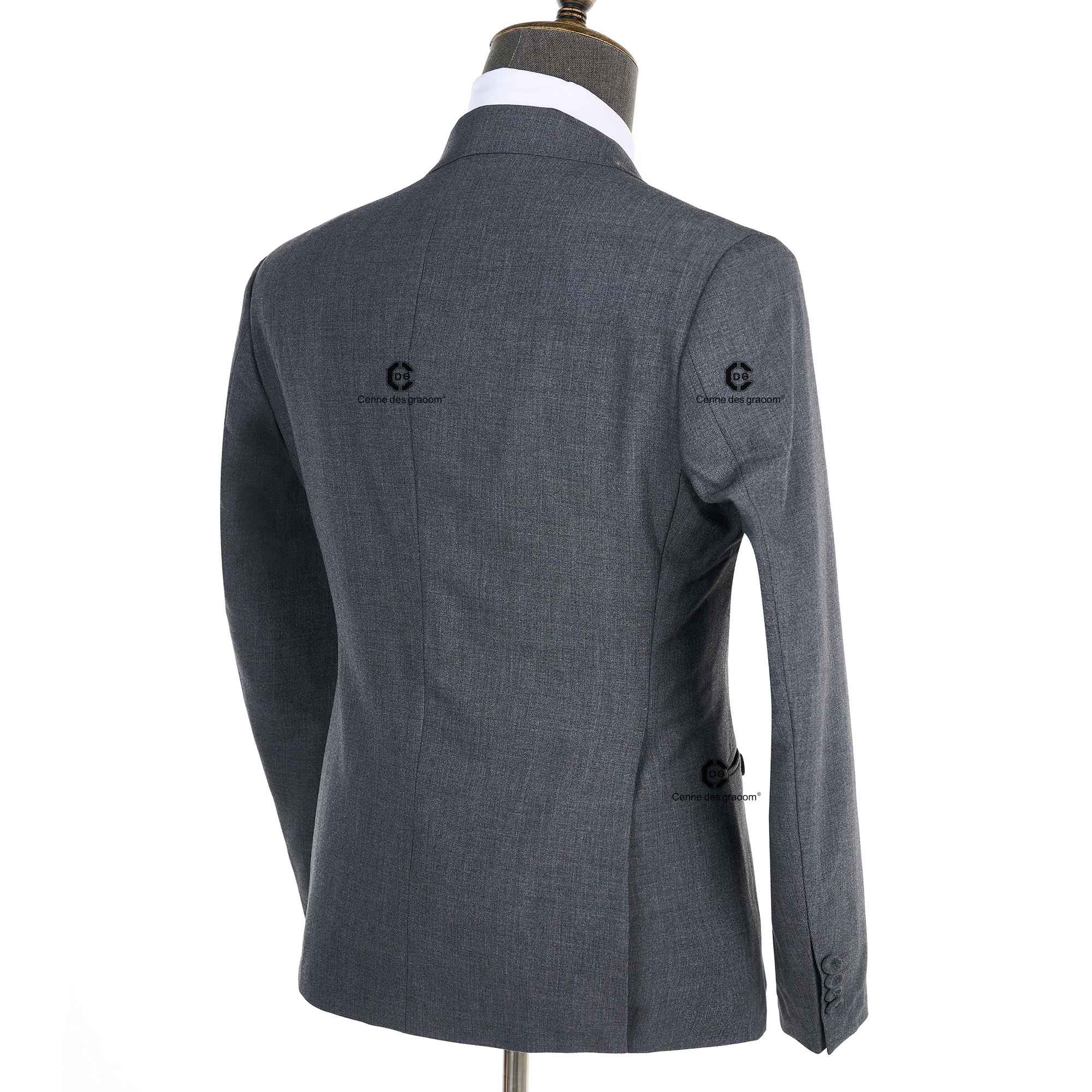 Cenne des graoom 2024 novos ternos cinza elegantes para homens duplo breasted bo