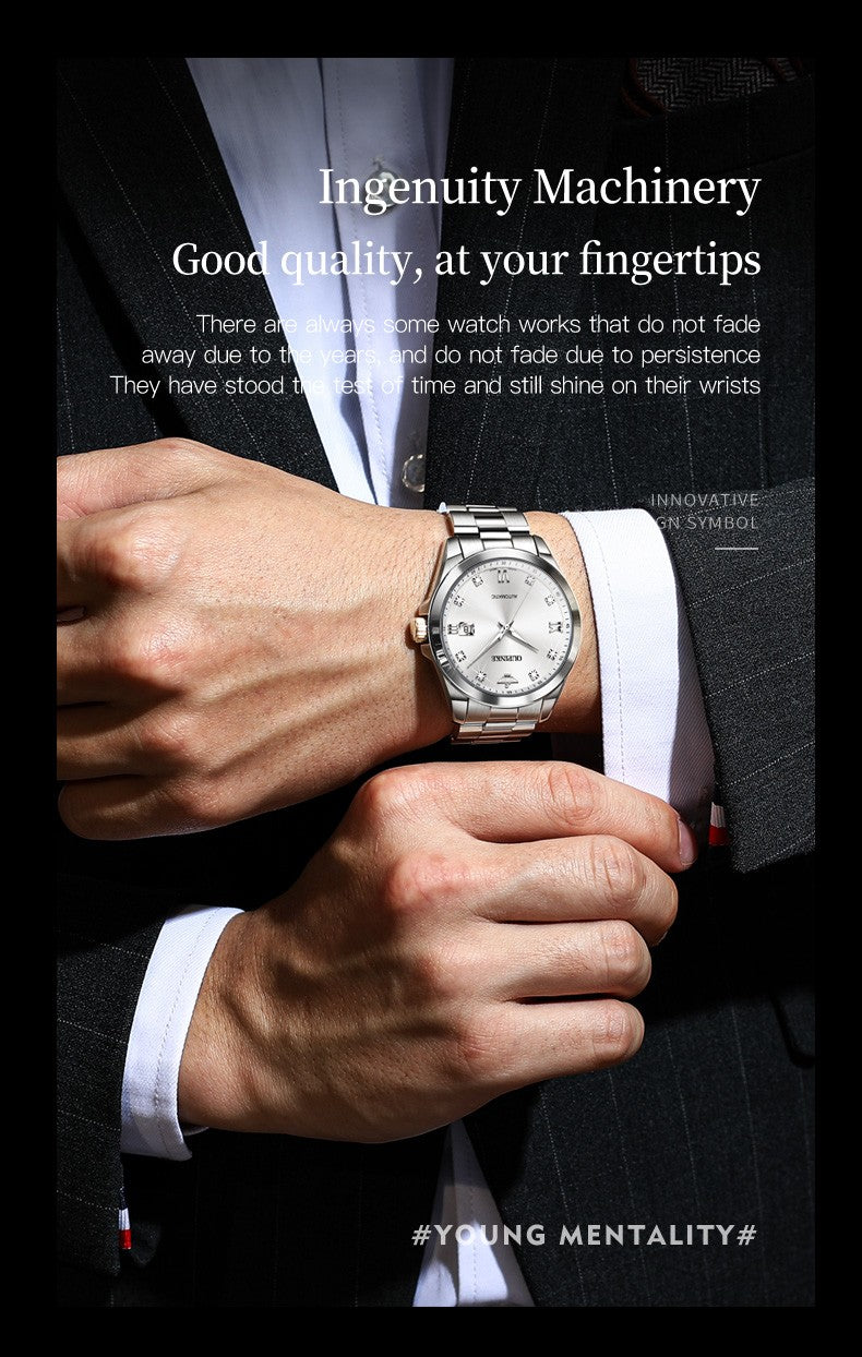 OUPINKE 3199 Luxury Skeleton Watch