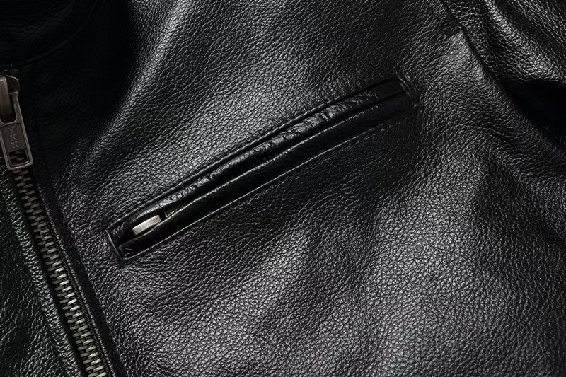 COPERSIAN Men's Cowhide Leather Jacket