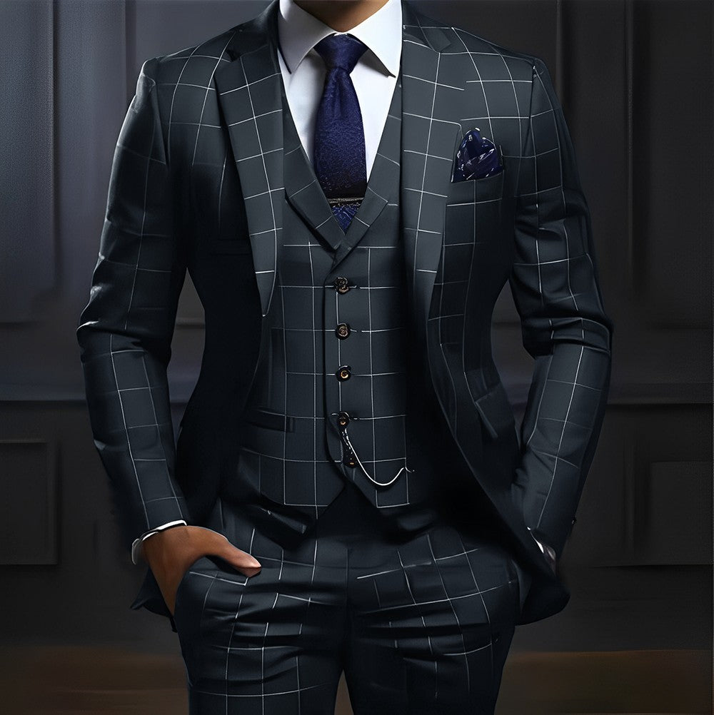 Men's Straight-Fit Formal Suit