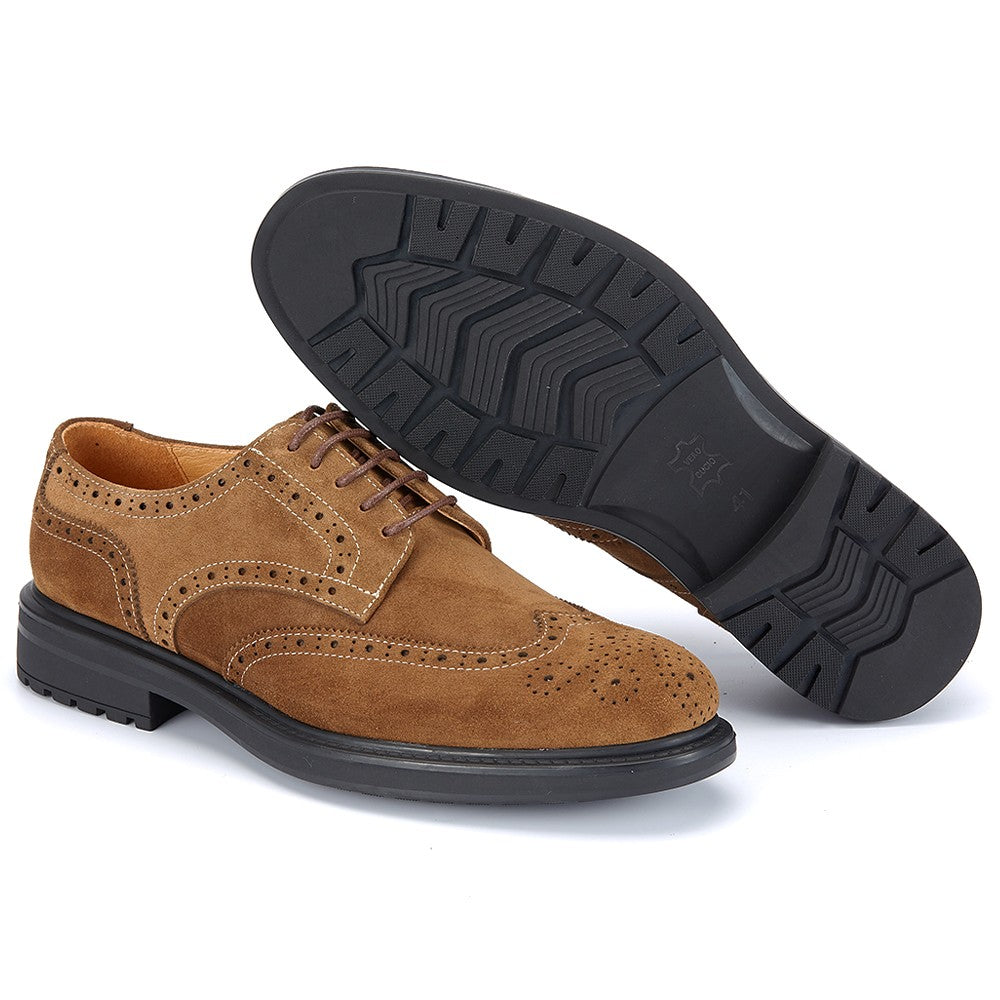 Vintage Oxford Derby Shoes for Men Handmade Breathable Comfortable Wear-resistant Suede Leather Brogues Vintage Oxford Derby Shoes for Men Handmade Breathable Comfortable Wear-resistant Suede Leather Brogues
