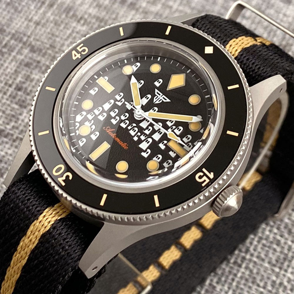 Tandorio Automatic Diver Watch: Sapphire Crystal & 200M