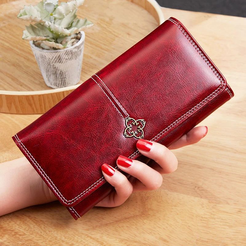 Women's Classic PU Leather Long Wallet