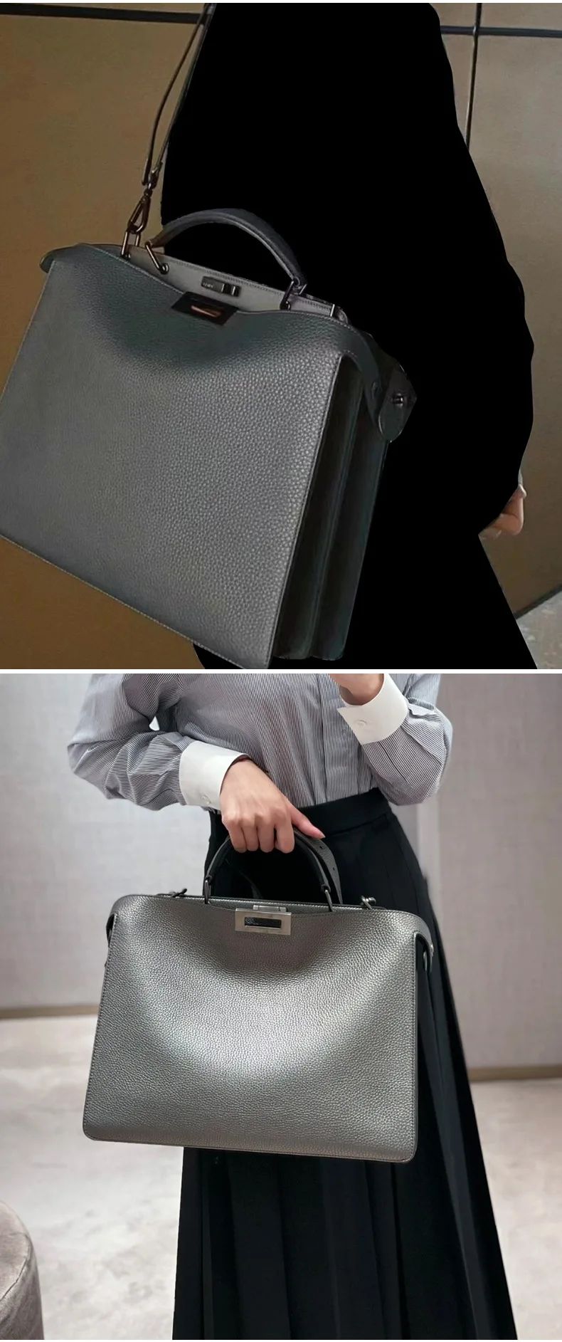 Unisex Minimalist Genuine Leather Crossbody Bag