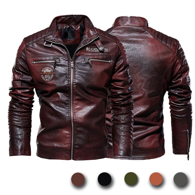Men's Casual Cowhide Leather Jacket
