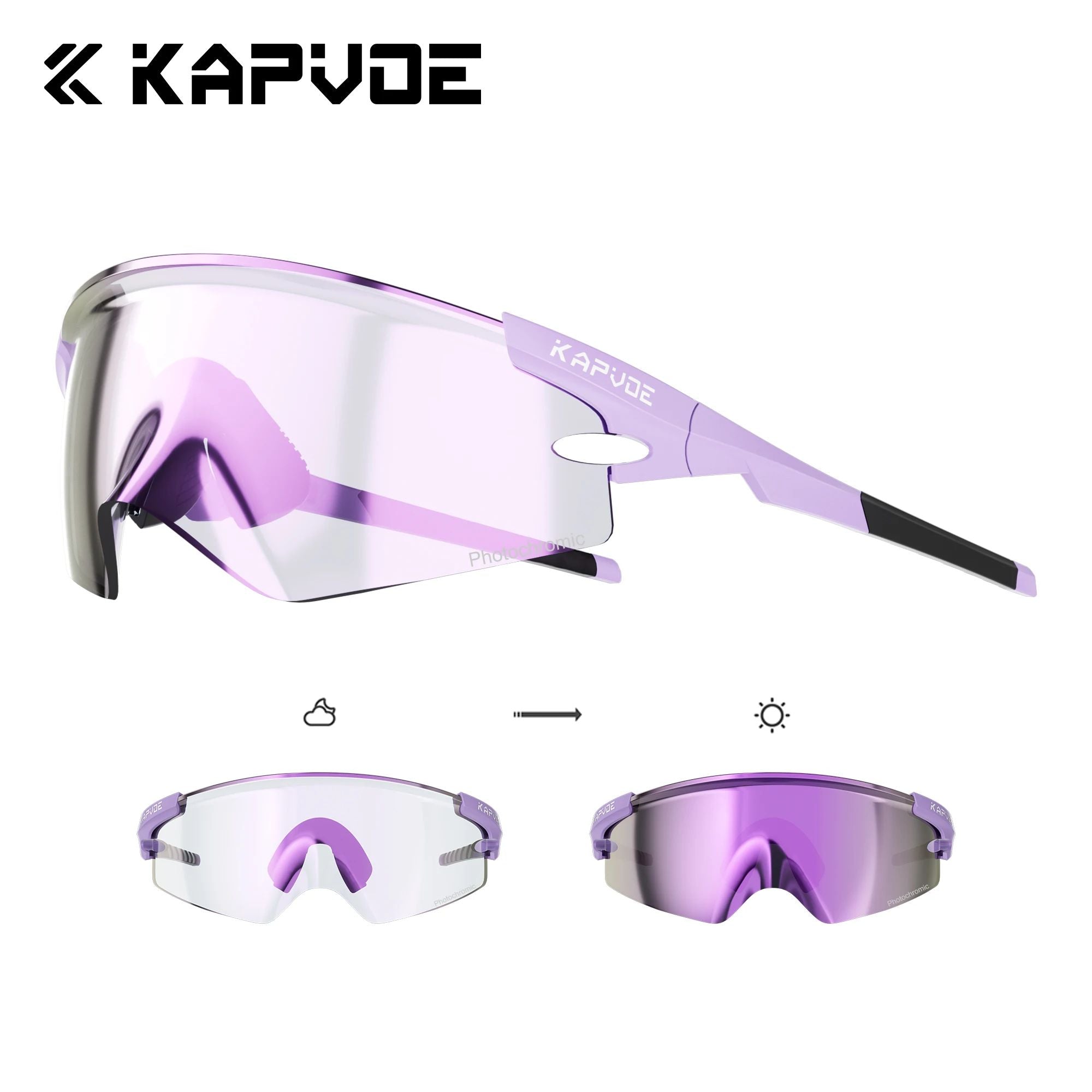 Kapvoe Photochromic Sports Sunglasses Road Bike Glasses Mountain Bike Goggles Men Women Cycling Eyewear 2025 Kapvoe Photochromic Sports Sunglasses Road Bike Glasses Mountain Bike Goggles Men Women Cycling Eyewear 2025