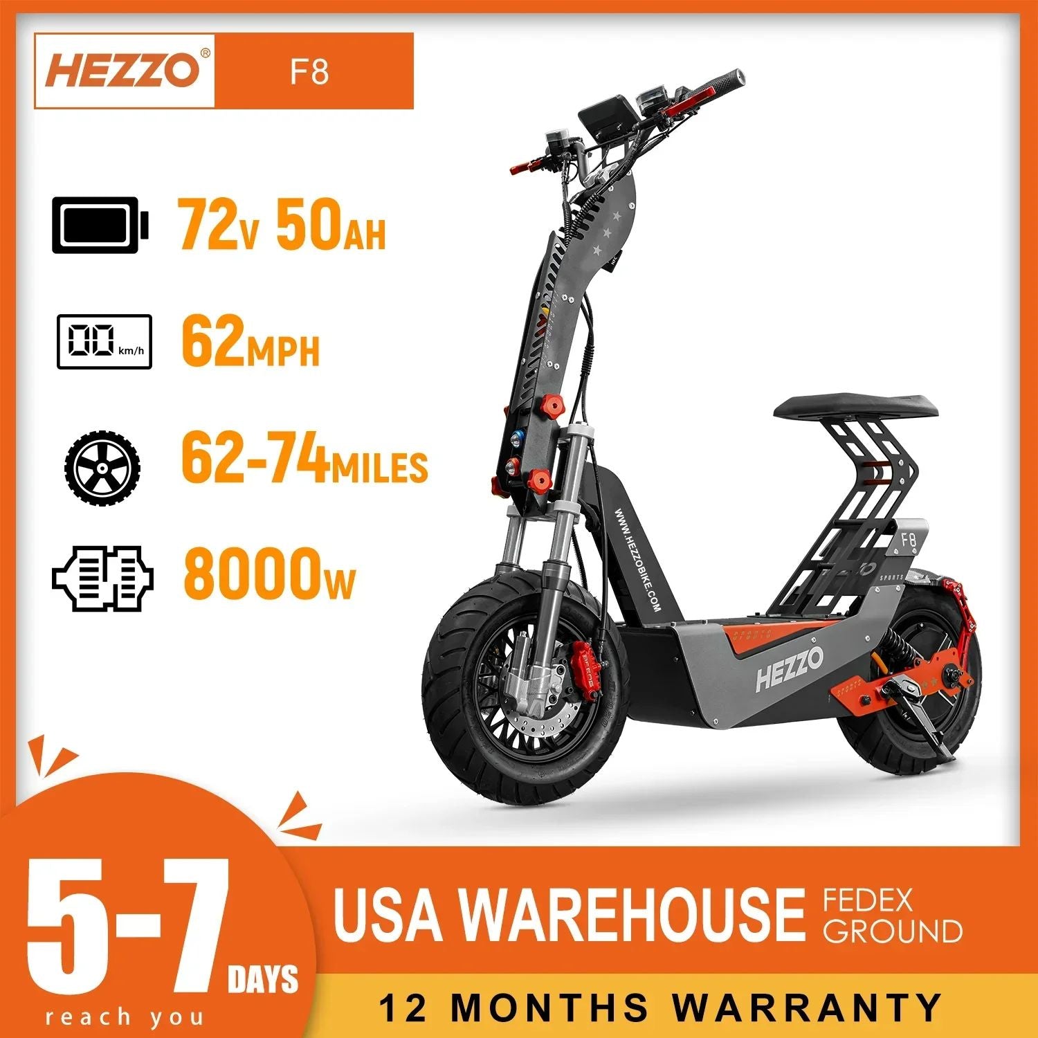 F8 High-Performance Folding Electric Scooter