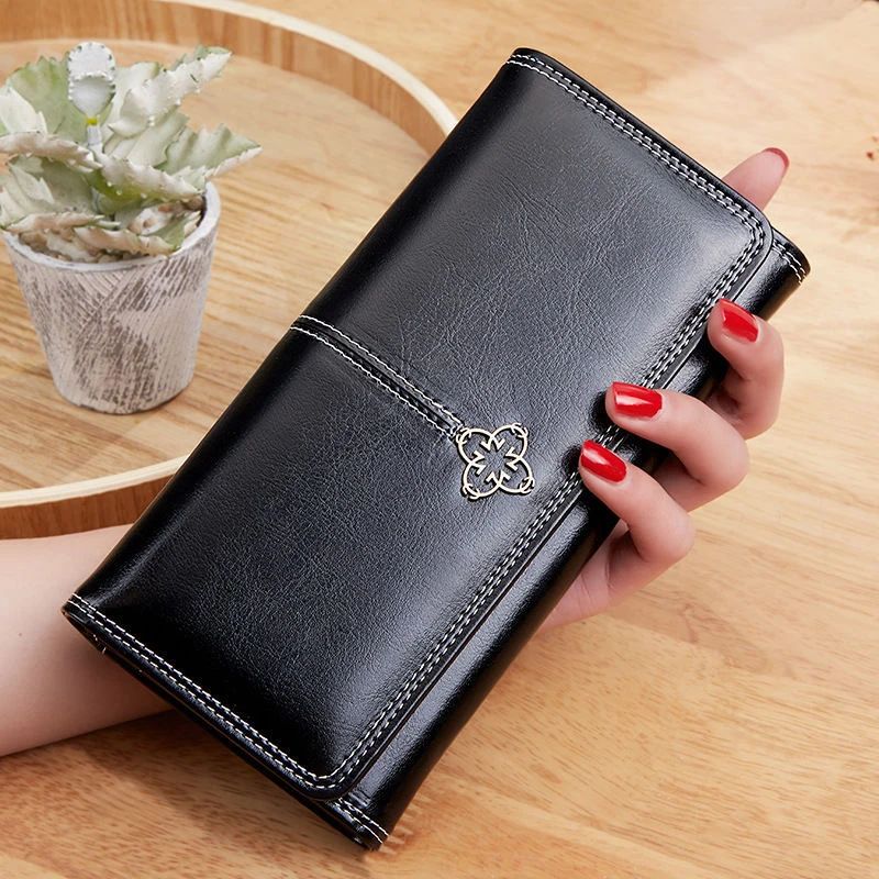 Women's Classic PU Leather Long Wallet