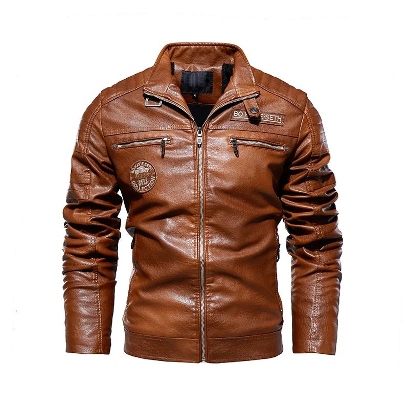 Men's Casual Cowhide Leather Jacket