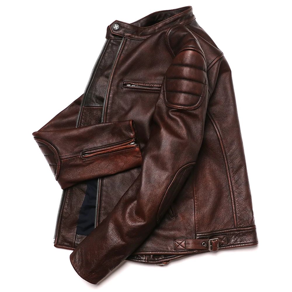 COPERSIAN Men's Cowhide Leather Jacket