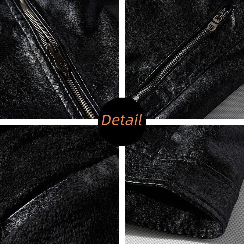 Men's Casual Cowhide Leather Jacket