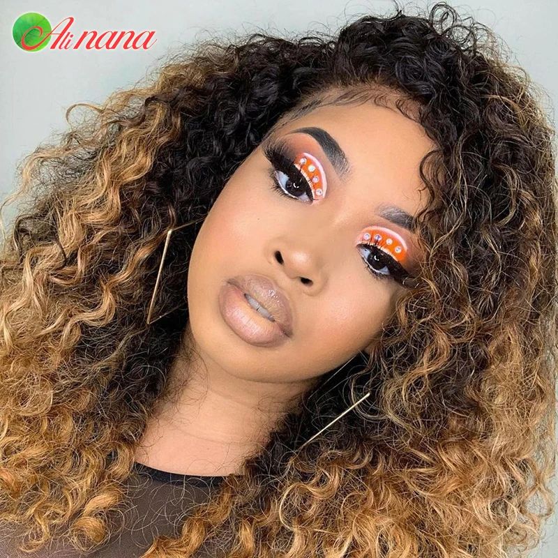 Ali Nana Long Curly Mongolian Human Hair Wig