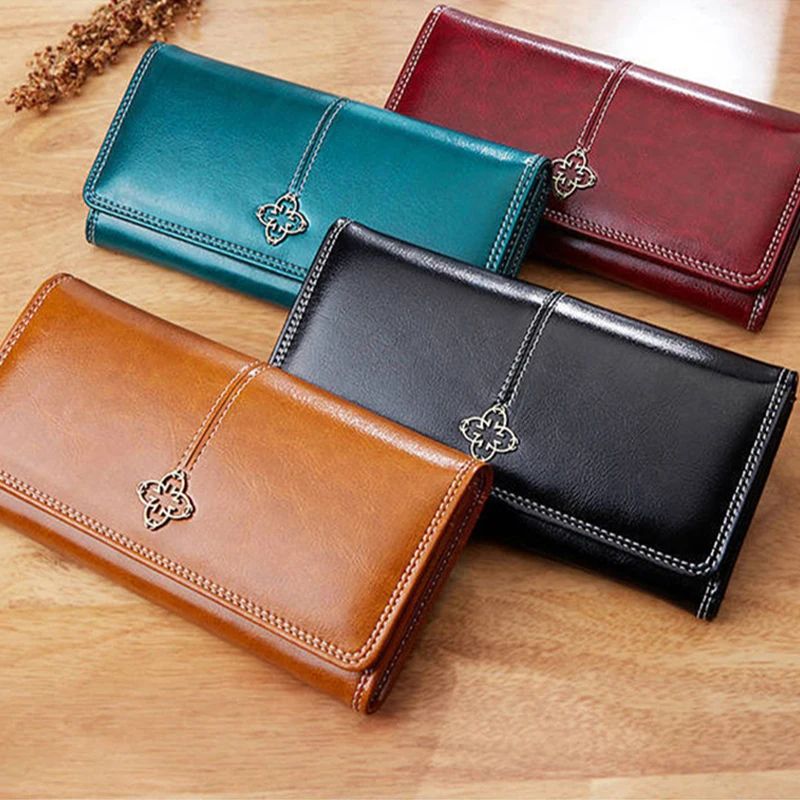 Women's Classic PU Leather Long Wallet