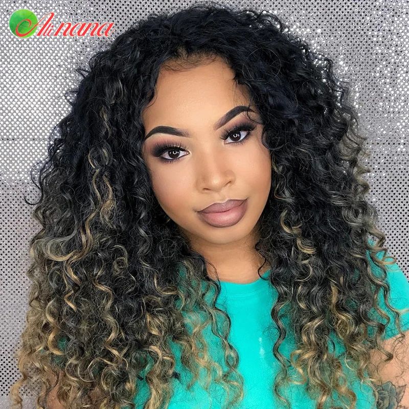 Ali Nana Long Curly Mongolian Human Hair Wig