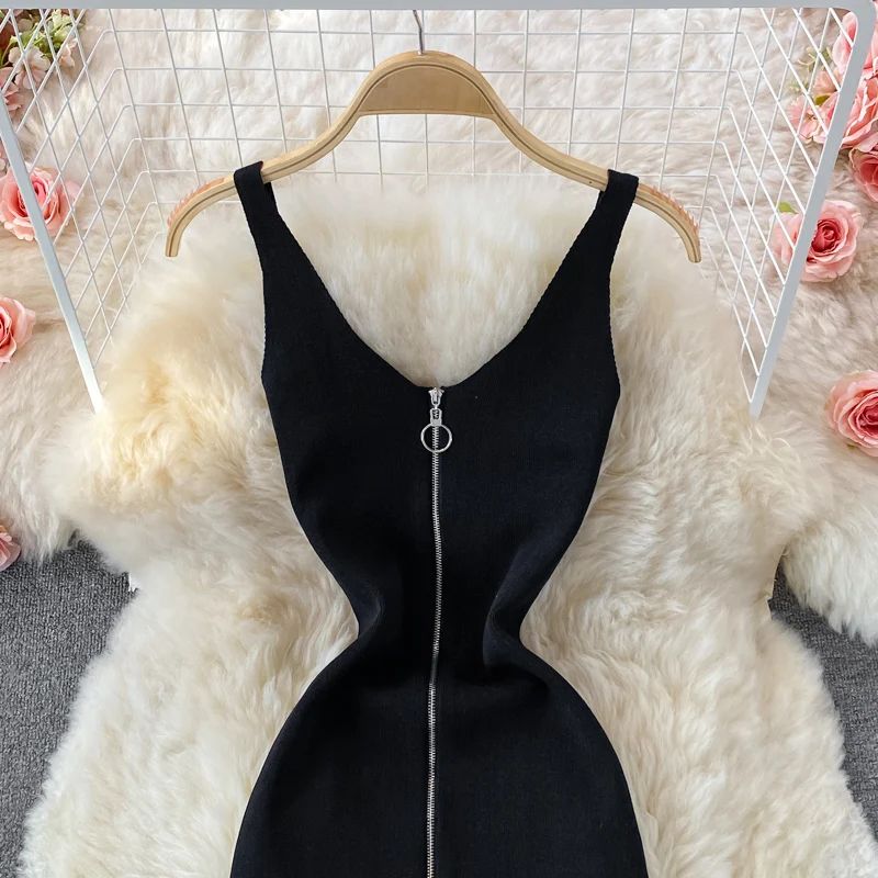 Zipple 2023 Sexy Summer Mesh Strap Dress Women Tank Elastic Waist Bodycon Sundress Female Beach Split Backless Midi Dress Zipple 2023 Sexy Summer Mesh Strap Dress Women Tank Elastic Waist Bodycon Sundress Female Beach Split Backless Midi Dress