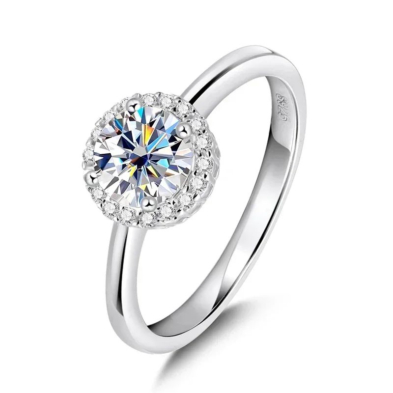 KNOBSPIN Moissanite Wedding Band