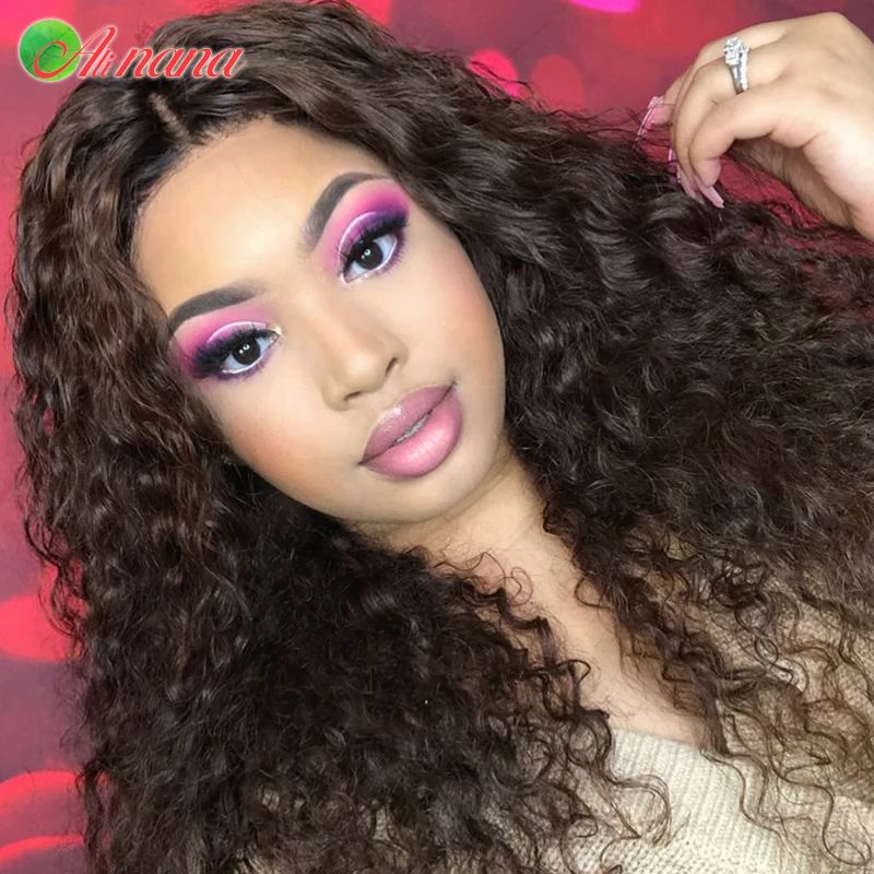 Ali Nana Long Curly Mongolian Human Hair Wig
