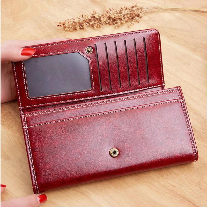 Women's Classic PU Leather Long Wallet