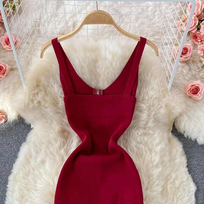 Zipple 2023 Sexy Summer Mesh Strap Dress Women Tank Elastic Waist Bodycon Sundress Female Beach Split Backless Midi Dress Zipple 2023 Sexy Summer Mesh Strap Dress Women Tank Elastic Waist Bodycon Sundress Female Beach Split Backless Midi Dress