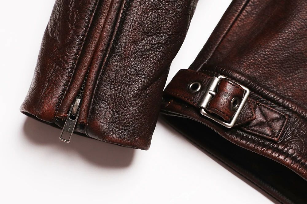 COPERSIAN Men's Cowhide Leather Jacket