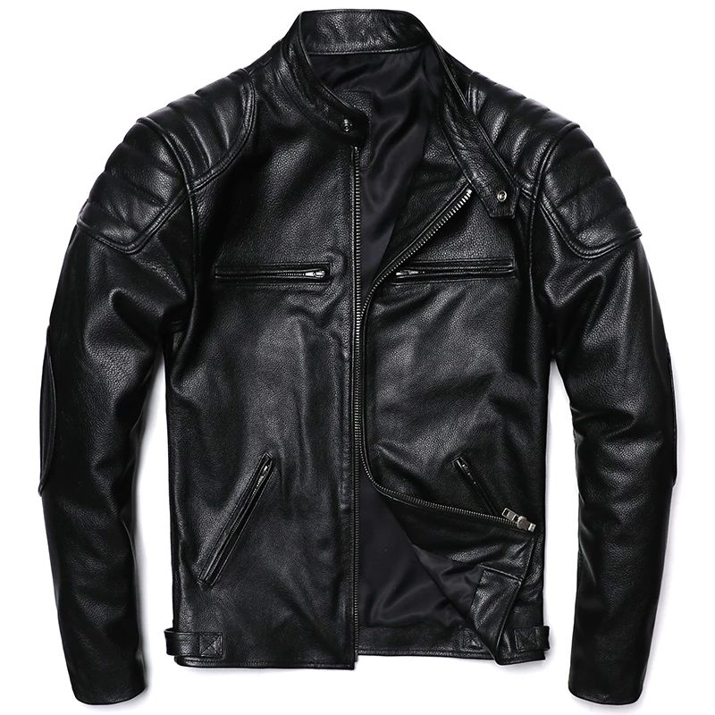 COPERSIAN Men's Cowhide Leather Jacket