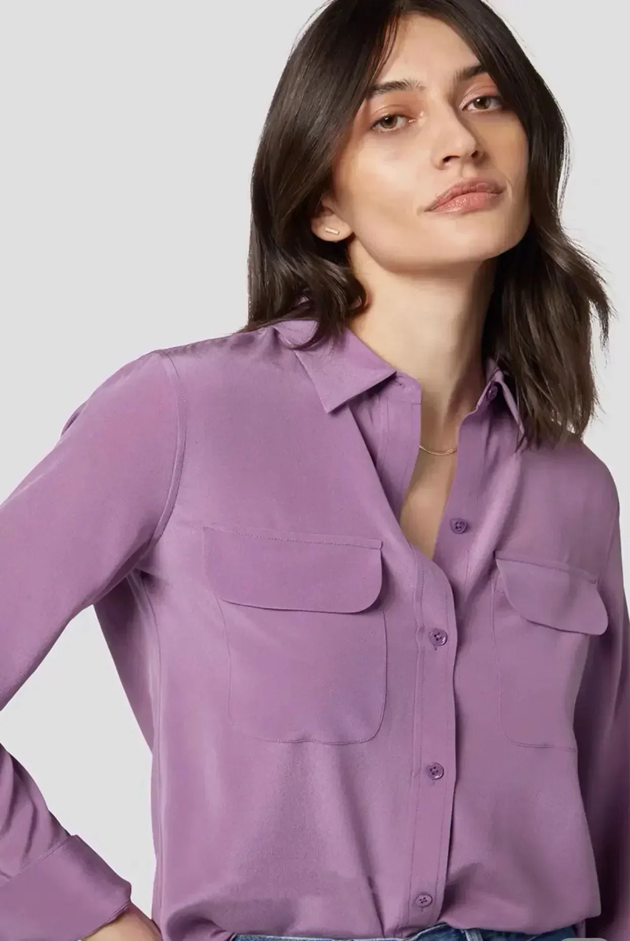 39 colors option draped sand-washed mulberry silk shirt blouse women classic