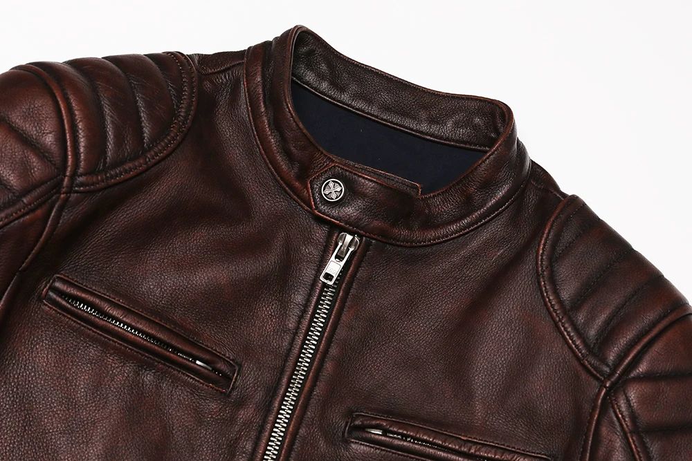 COPERSIAN Men's Cowhide Leather Jacket