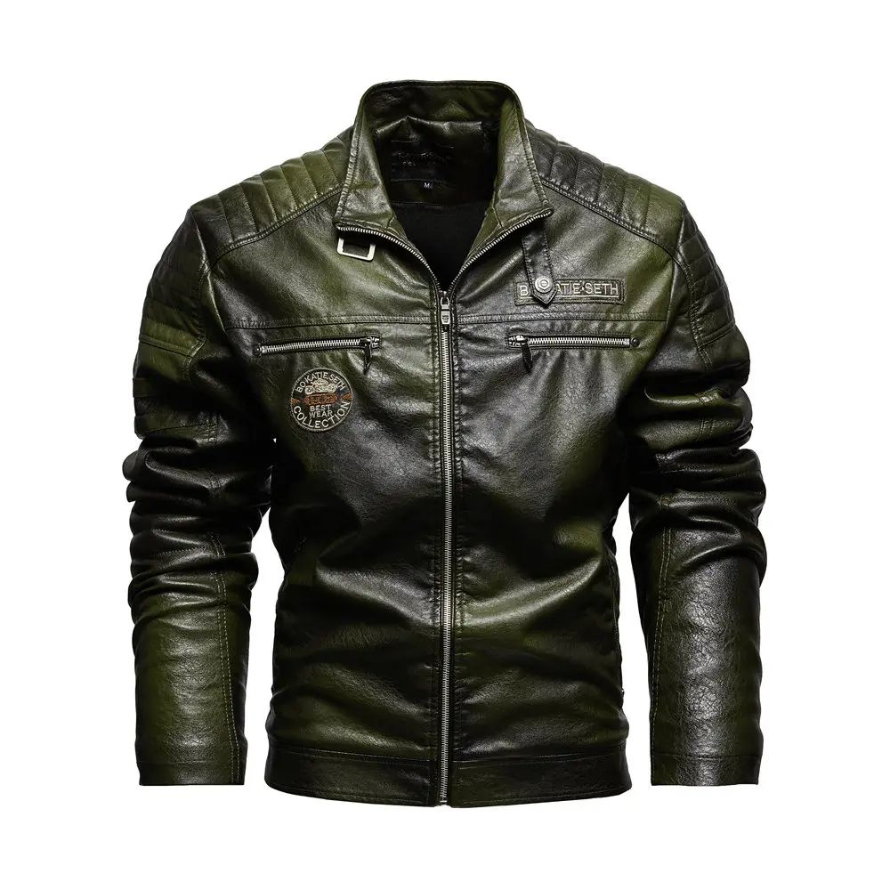 Men's Casual Cowhide Leather Jacket