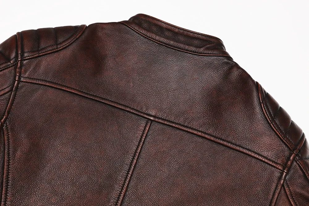 COPERSIAN Men's Cowhide Leather Jacket